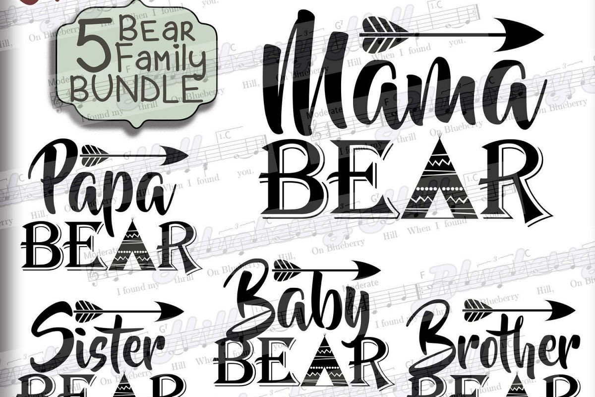 Bear Family Bundle SVG Bear Family Bundle SVG
