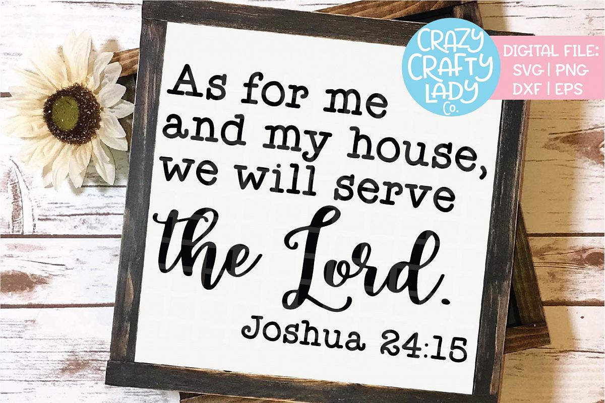 As for Me and My House We Will SVG DXF EPS PNG Cut File example image 1