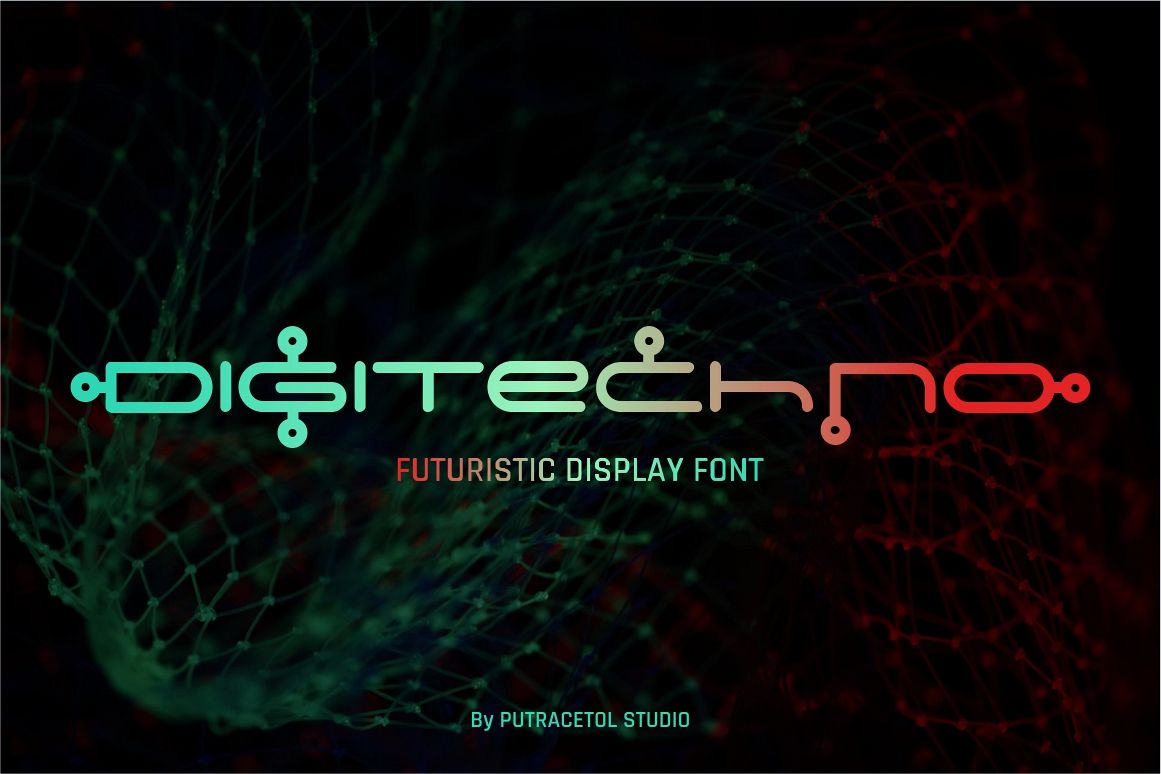 Digitechno - Futuristic Font example image 1