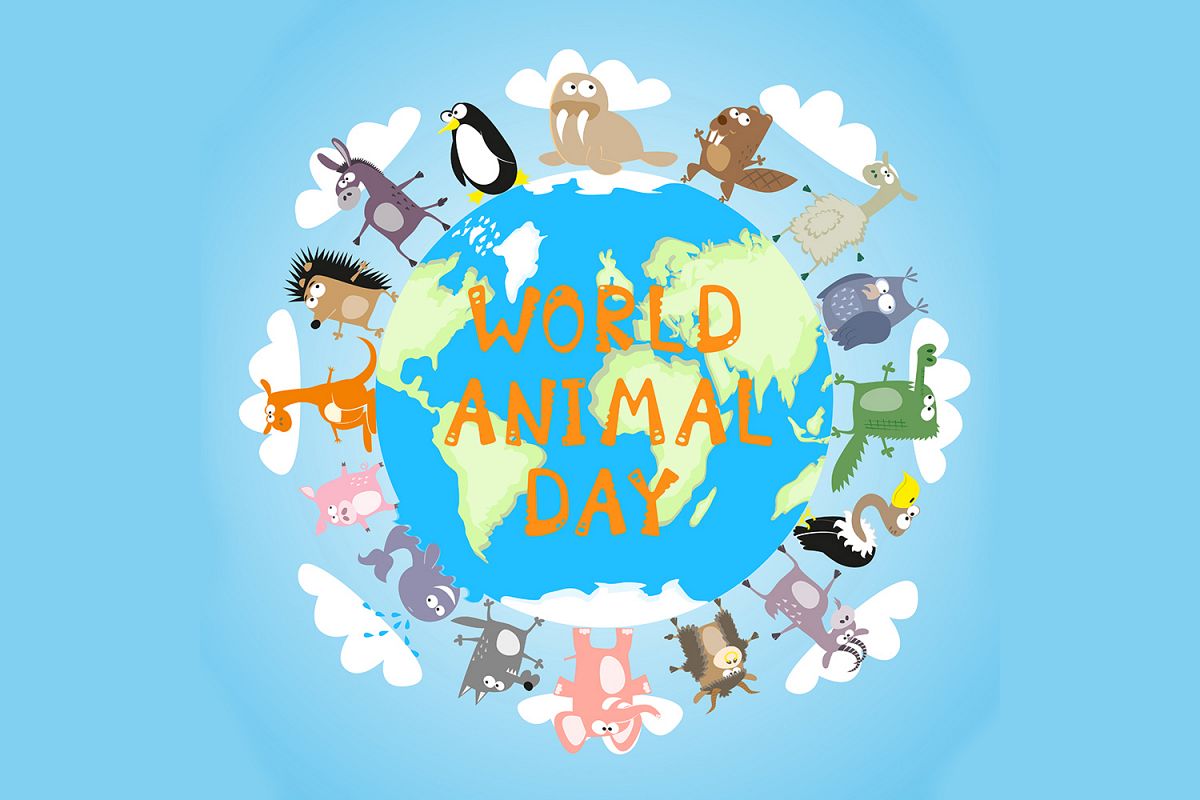 Banner: World animal day -1. Vector illustration example image 1