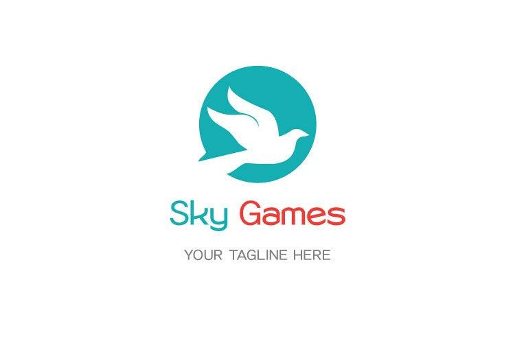 Bird with Fins Logo example image 1
