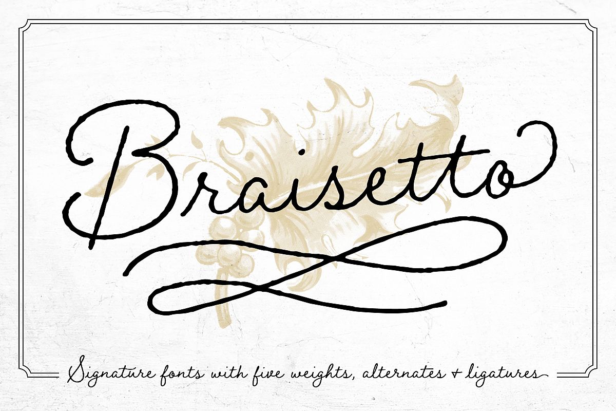 Braisetto Font Family example image 1