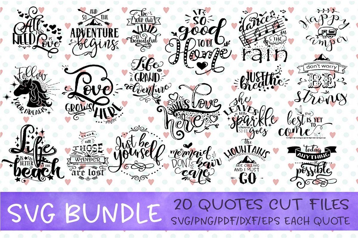 Inspirational Quote SVG Motivational Cut File Bundle Unicorn example image 1
