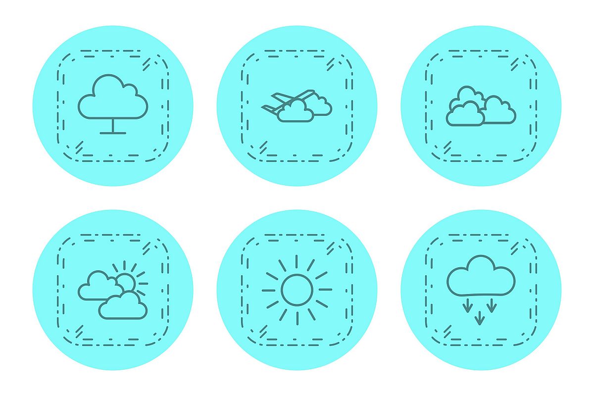 Set Of Weather And Season Icons example image 1