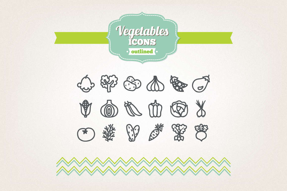 Hand Drawn Vegetables Icons example image 1