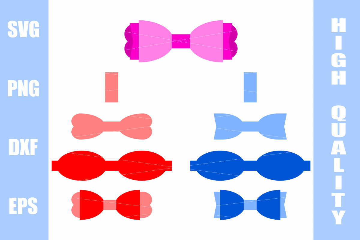 Diy Bow Template Cut File example image 1