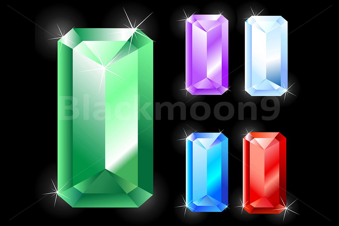 Rectangular Jewels gems example image 1