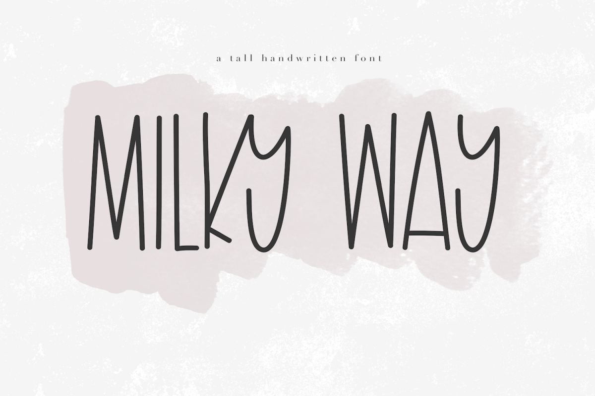 Milky Way - A Tall Handwritten Font example image 1