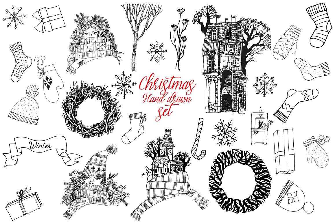 Christmas vector sketch example image 1