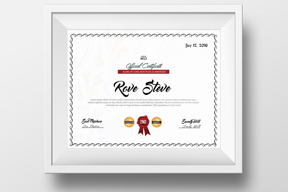 Clean Diploma Certificate Template example image 1
