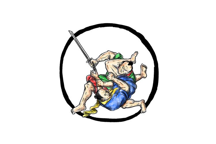 Samurai Jui Jitsu Judo Fighting Enso Tattoo example image 1