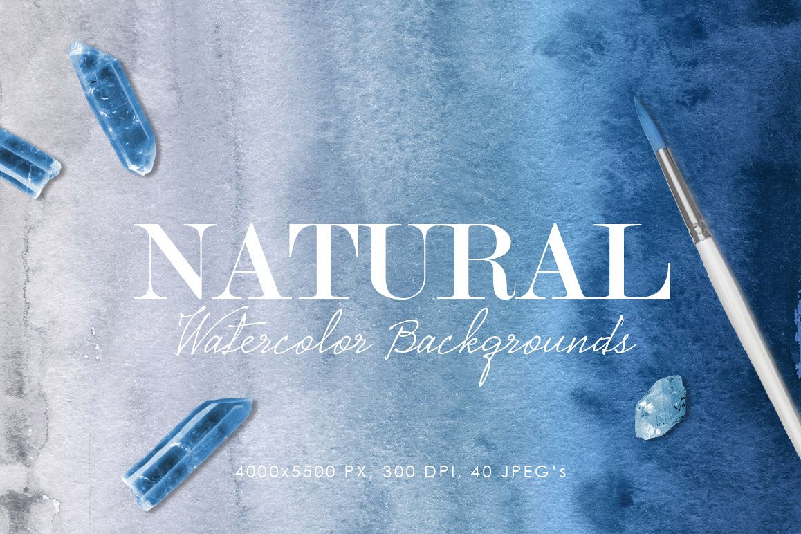 Natural Watercolor Ombre Backgrounds example image 1