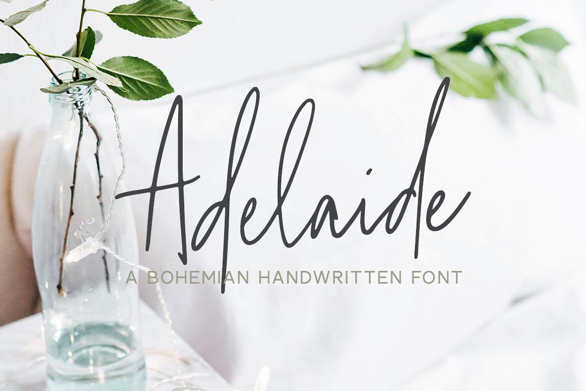 Free Adelaide A Bohemian Handwritten Script Fonts