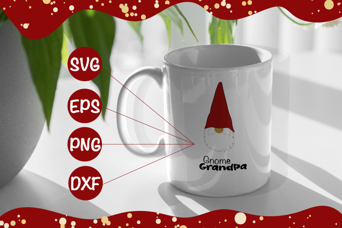 Gnome Grandpa svg,eps,png, dxf example image 1