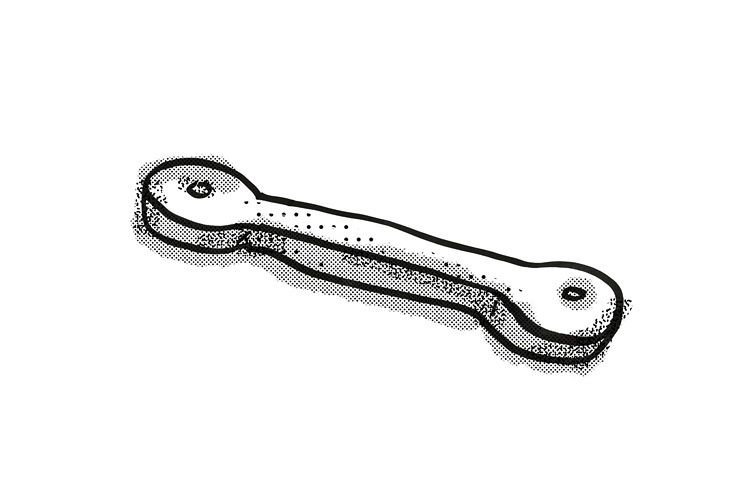 nail header Woodworking Hand Tool Cartoon Retro Drawing example image 1