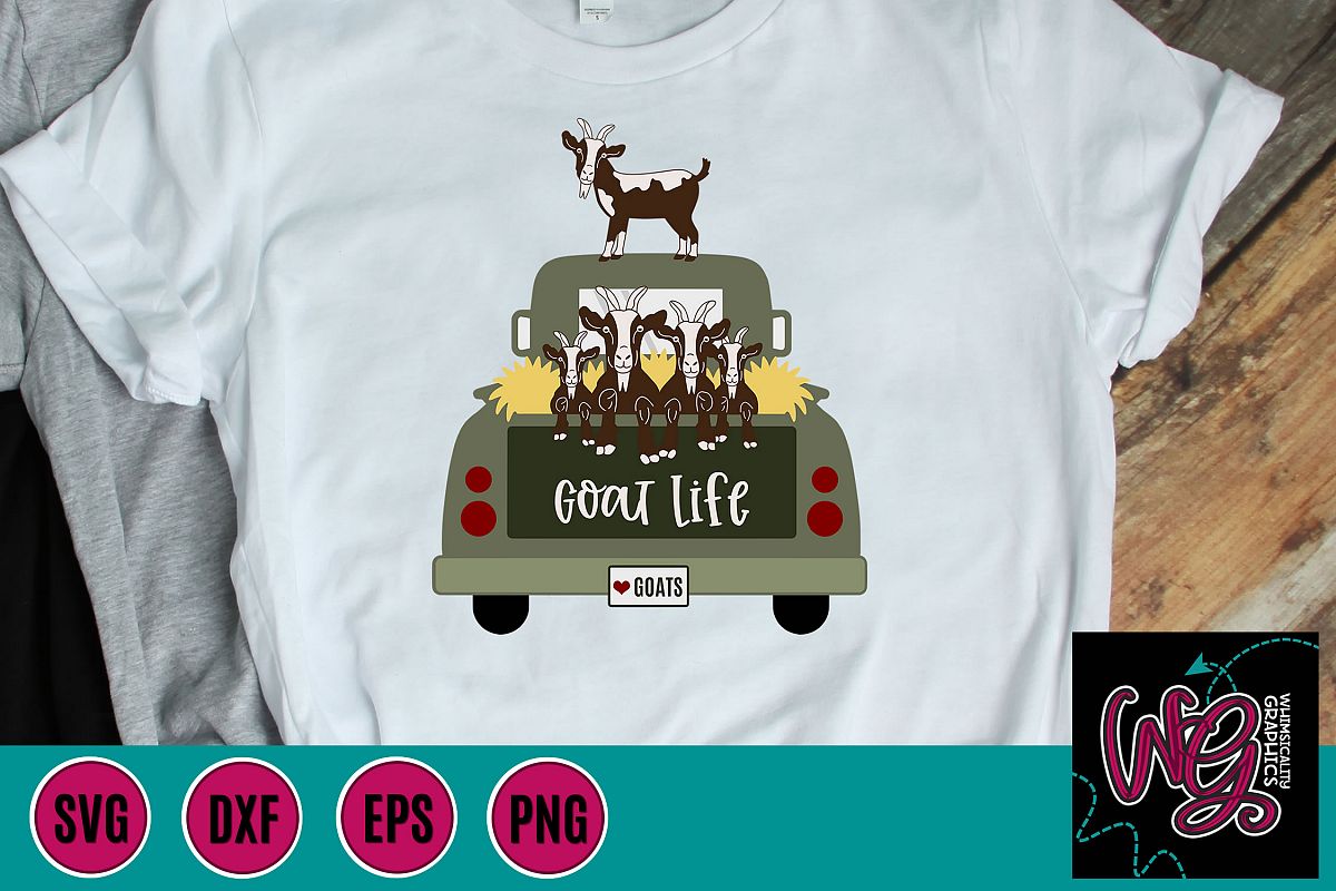 Truck With Goats Goat Life SVG, DXF, PNG, EPS example image 1