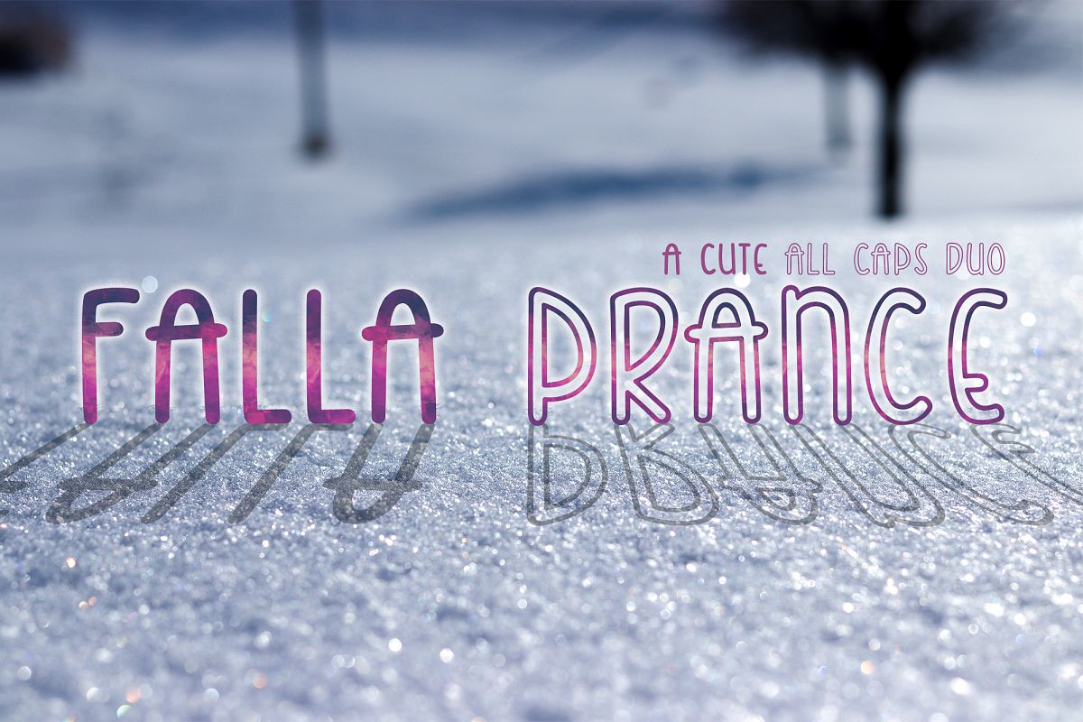 Falla Prance | A cute all caps duo font| Monoline Font example image 1