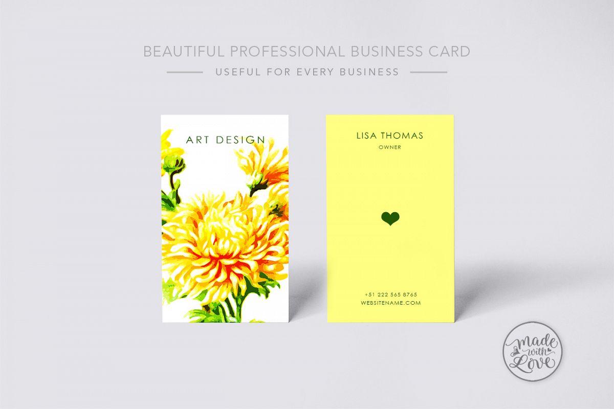 Beautiful creative art business Card example image 1