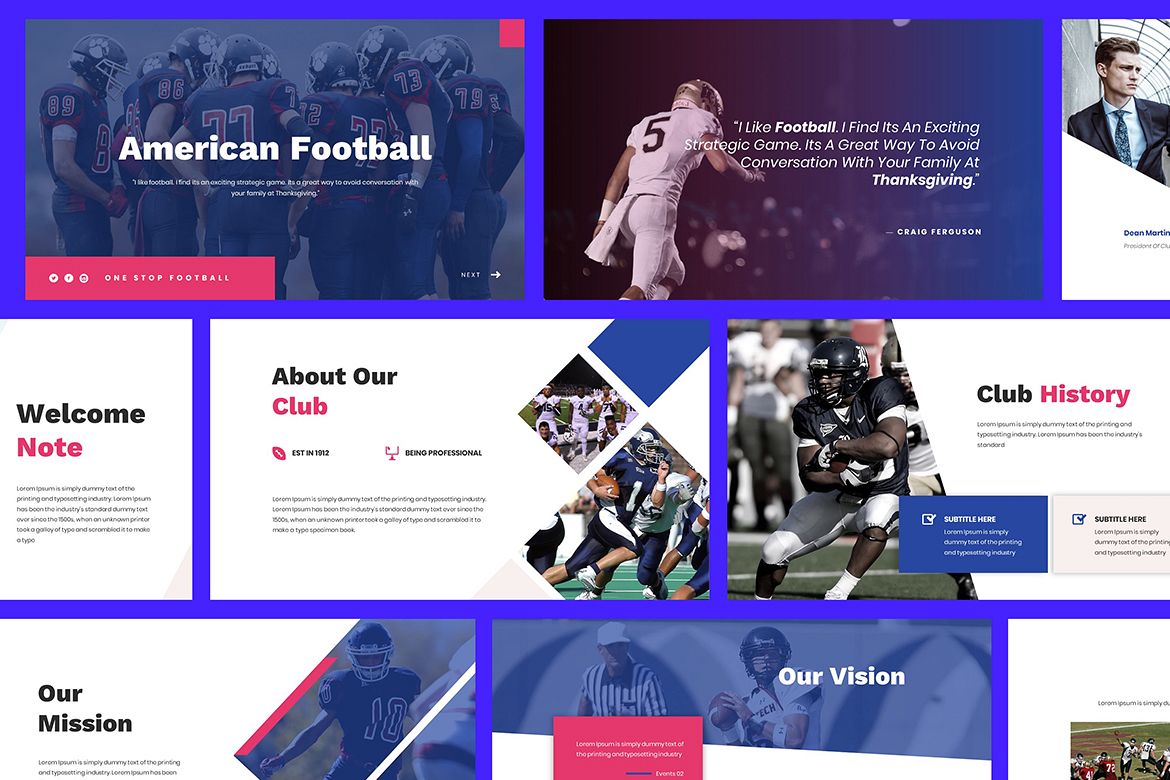 American Football Powerpoint example image 1