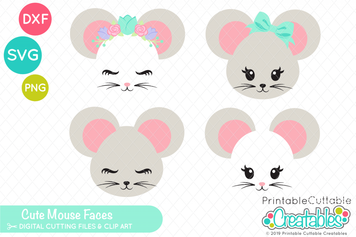 Download Cute Mouse Faces SVG Set (262001) | SVGs | Design Bundles