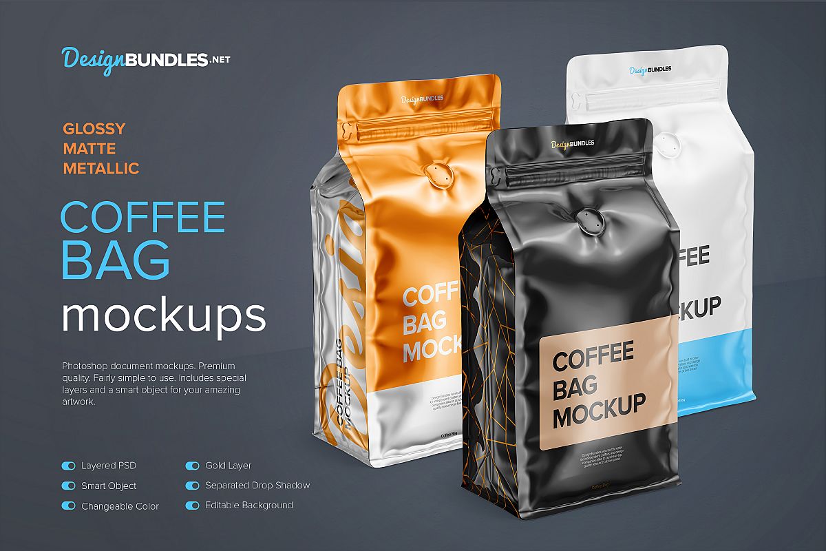 Coffee Bag Mockups example image 1