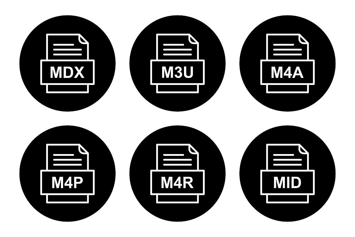 Set Of File Formats Icons example image 1