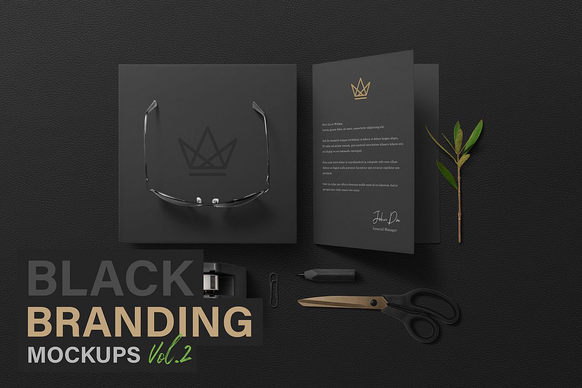Black Branding Mockups Vol.2 example image 1