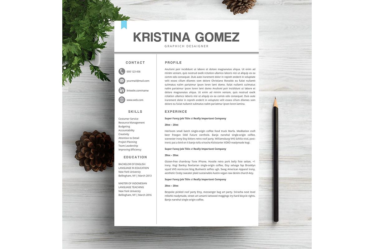 Feminime Resume Template example image 1