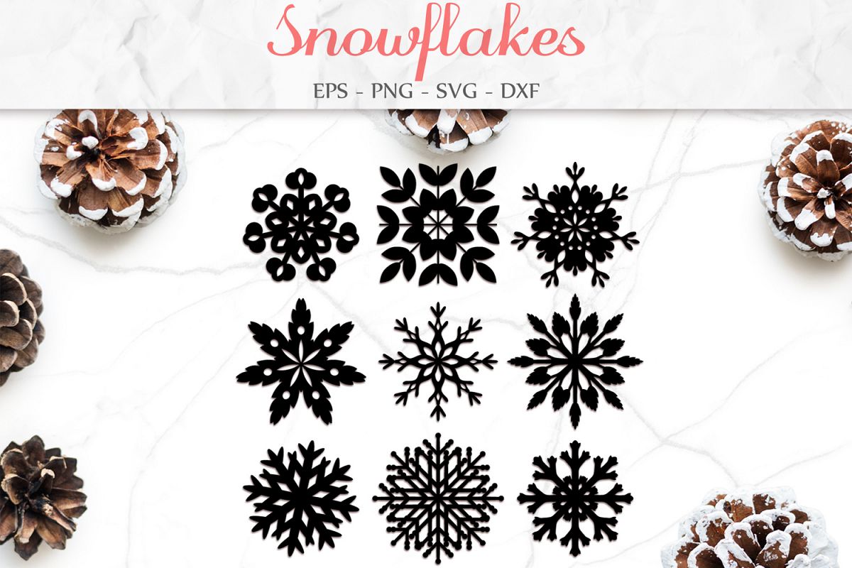 Snowflake Svg, Christmas Decor, Winter Clipart Svg example image 1