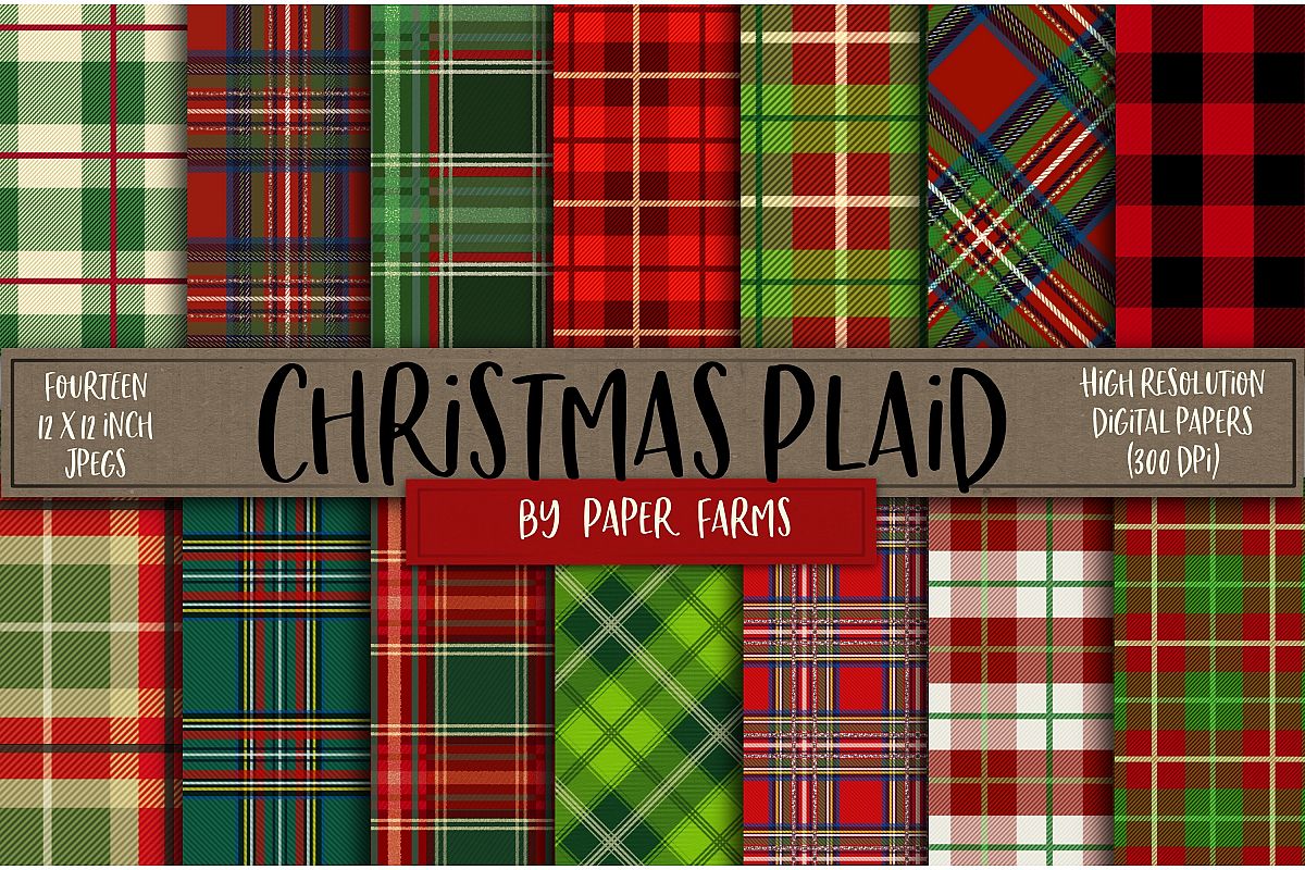 Christmas plaid backgrounds example image 1
