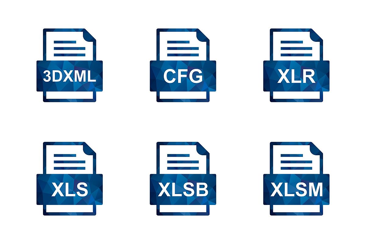 Set Of File Formats Icons example image 1