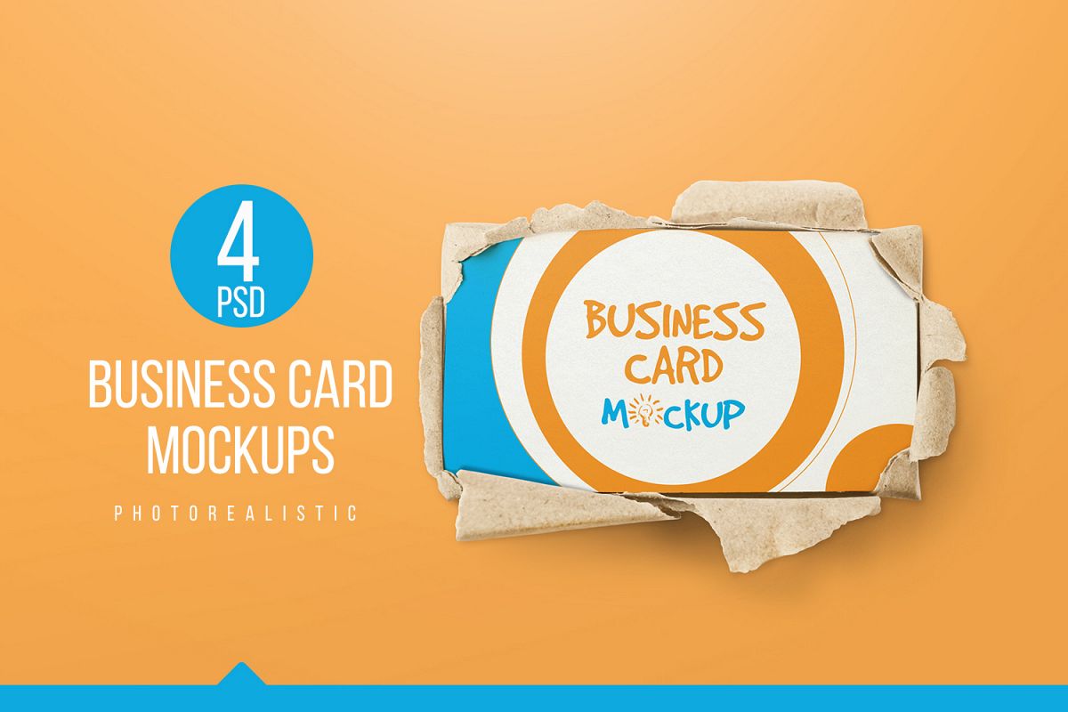 90x50 Business Card Mockups example image 1