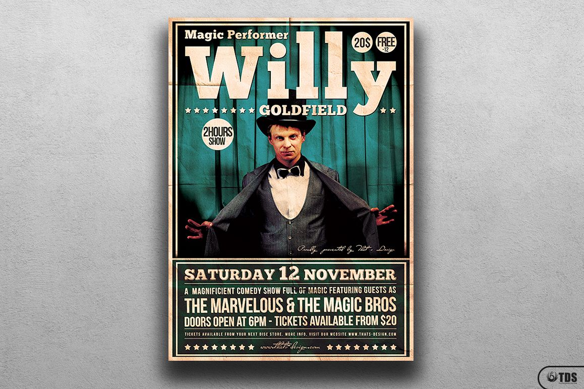 Magic Performer Flyer Template V1 example image 1