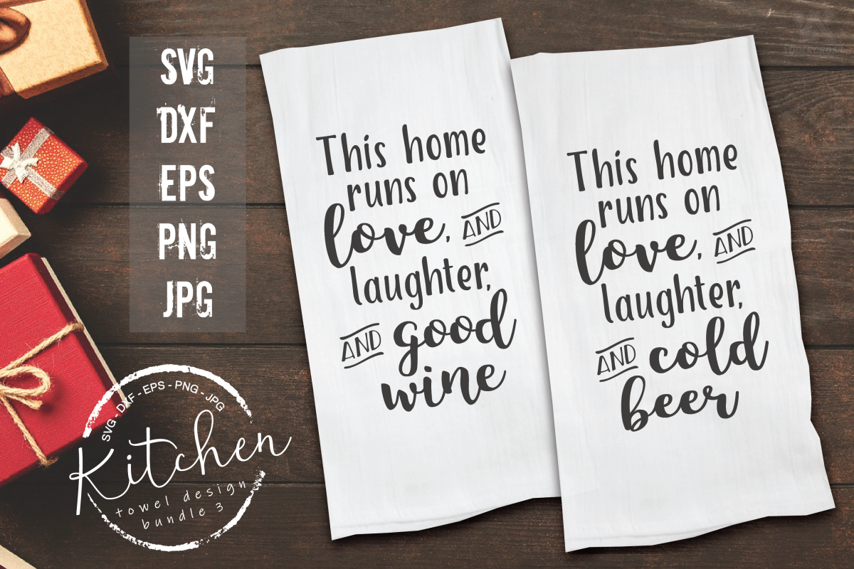 This Home Runs On Good Wine and Cold Beer SVG Set example image 1