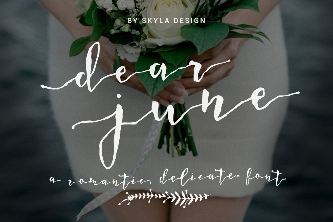 A Romantic font - Dear June example image 1
