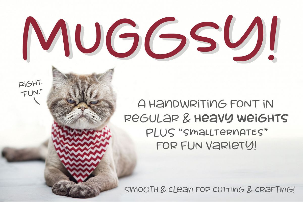 Muggsy - a short and stout fun font! example image 1