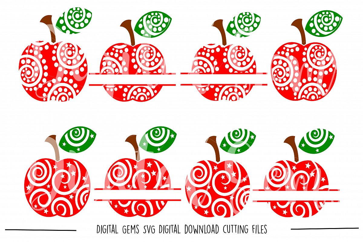 Apple SVG / DXF / EPS / PNG files example image 1