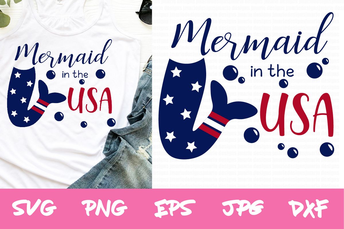 4th of july svg, memorial day svg mermaid svg, summer svg example image 1