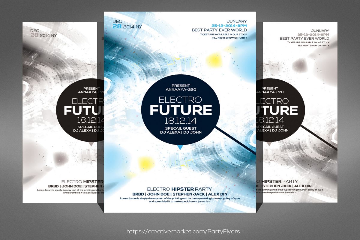 Electro Future Special Guest Flyer example image 1