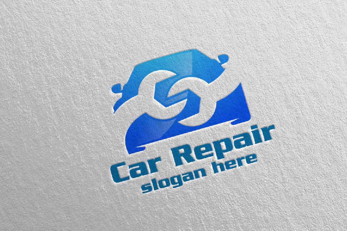 Car Service Logo With Car And Repair Concept 1