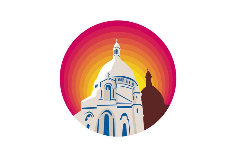 Catholic Church Dome Circle WPA example image 1