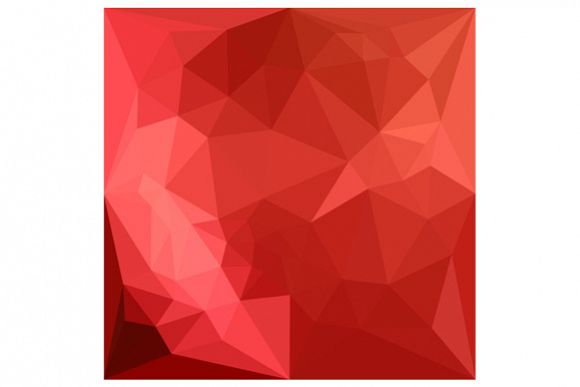 Tomato Red Abstract Low Polygon Background example image 1