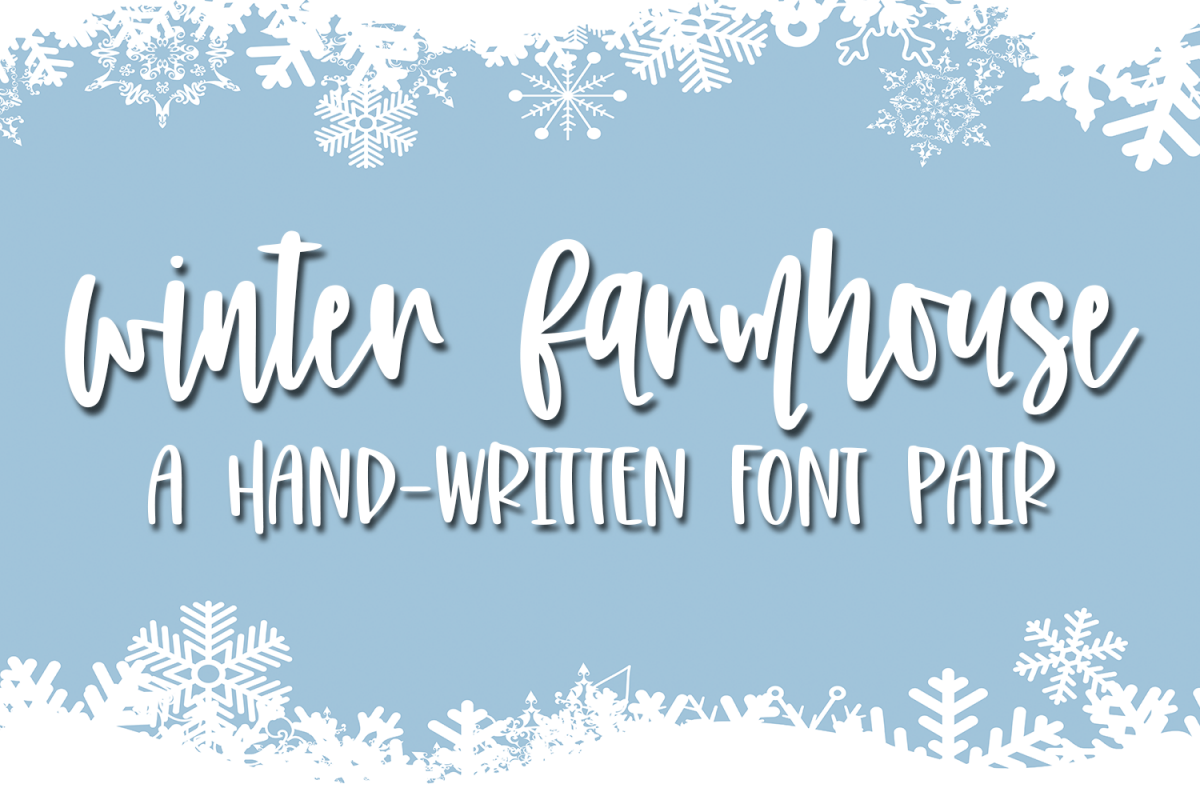 Winter Farmhouse - A Hand-Written Font Pair example image 1