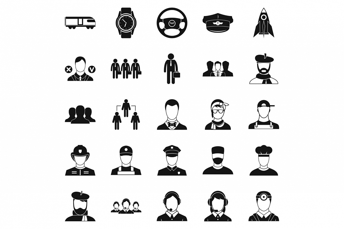 Prosperity icons set, simple style example image 1