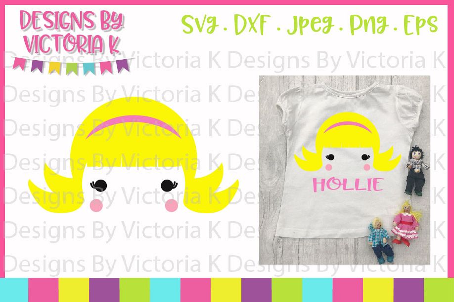 Doll, Dolly Head, SVG, DXF, PNG example image 1