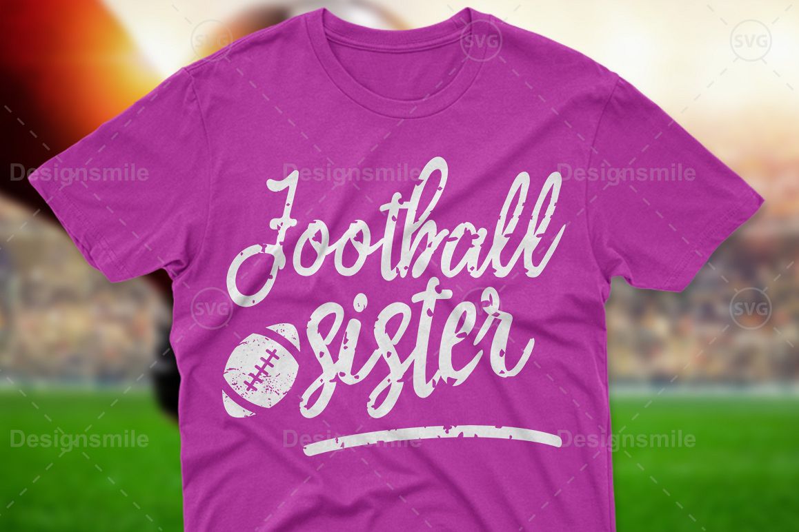 Football Sister SVG DXF PNG EPS Cutting Files example image 1
