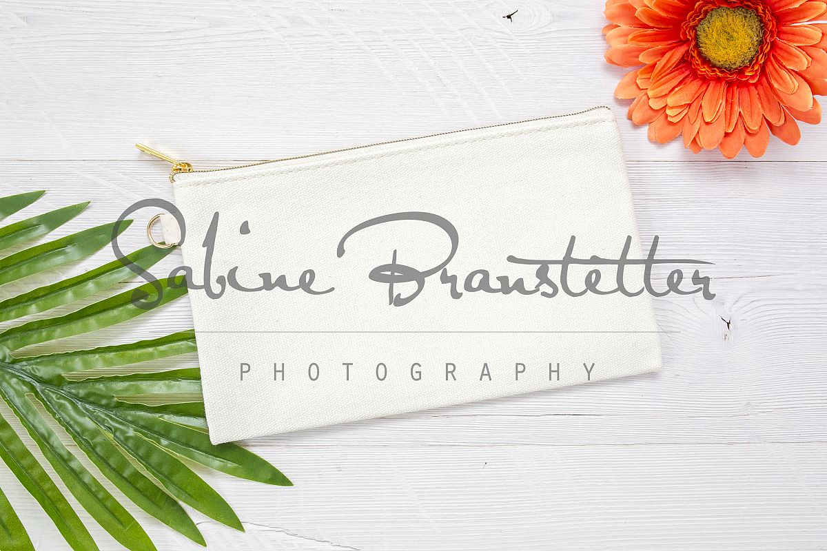 Styled Stock Photography Makeup Bag Mockup example image 1