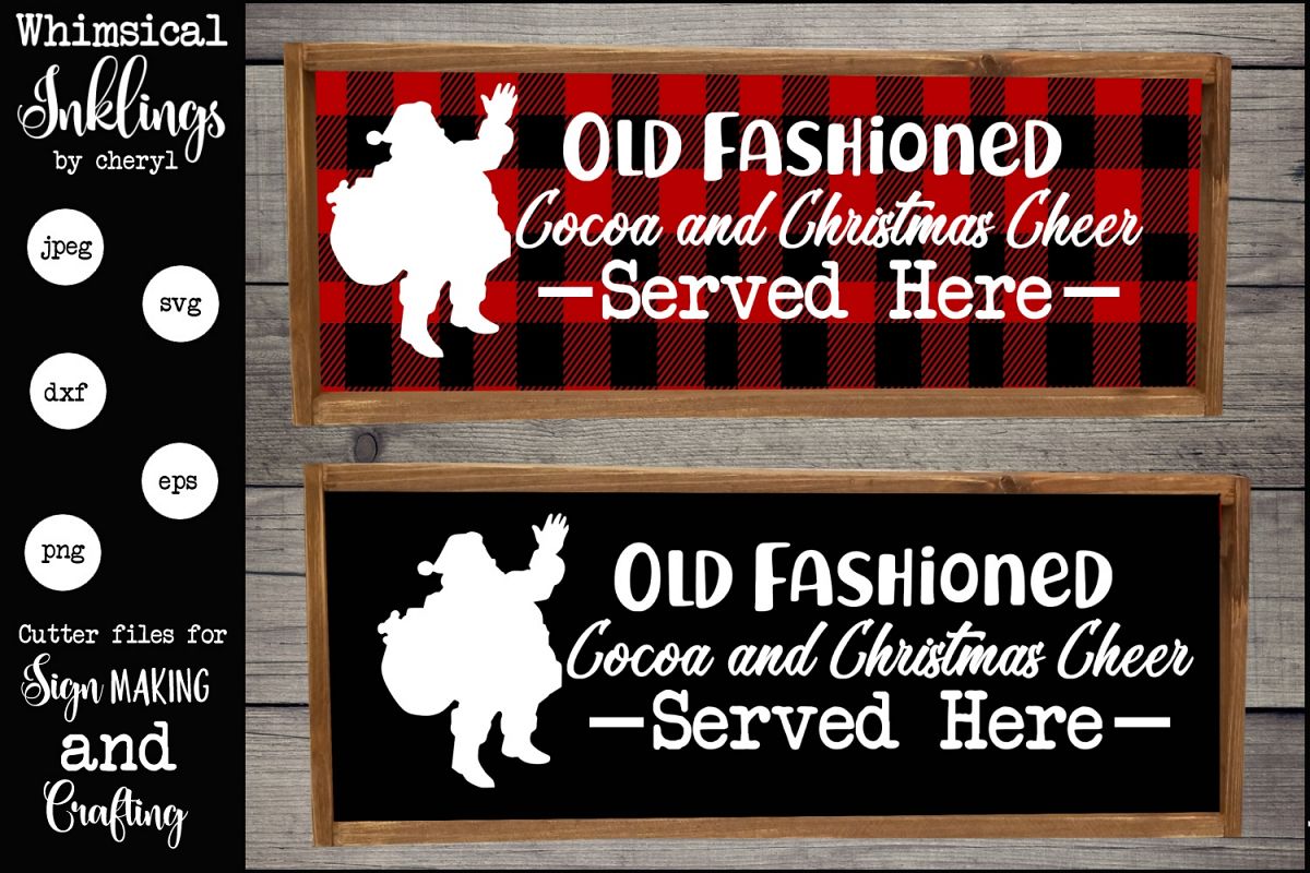 Old Fashioned Christmas Cocoa SVG example image 1
