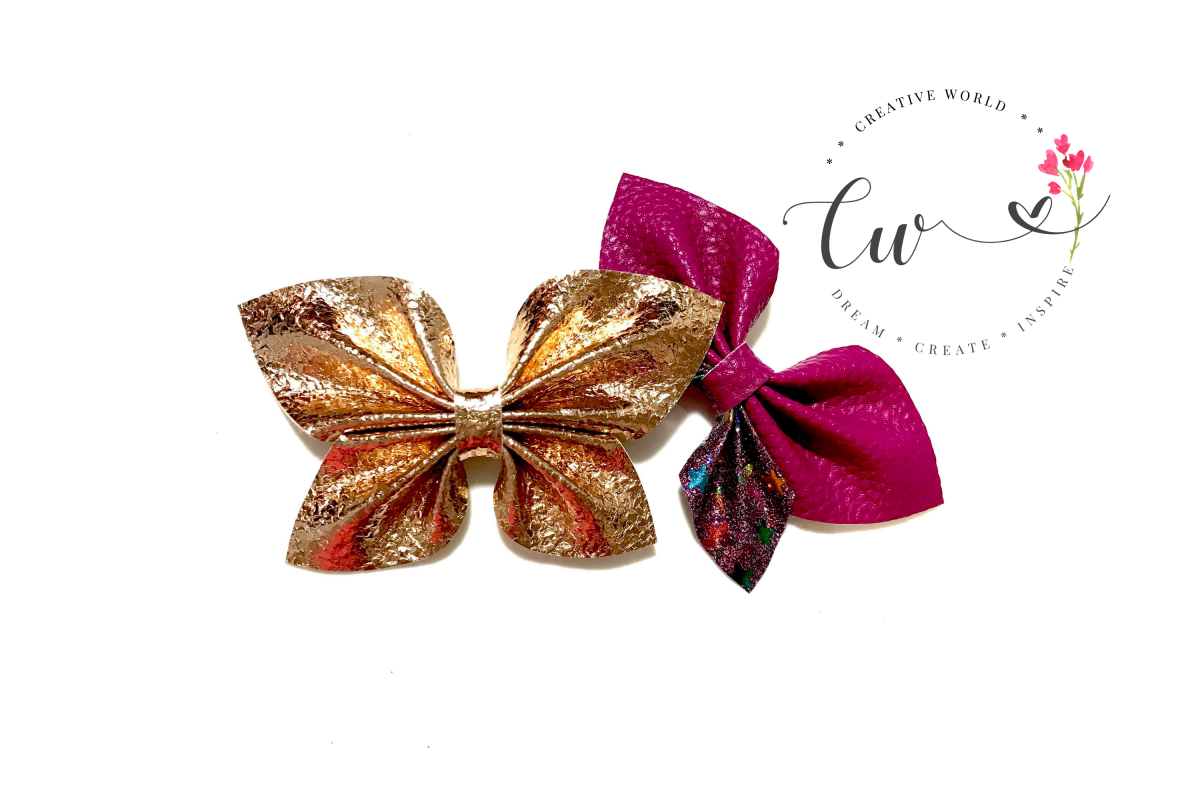 New 2 in 1 Butterfly Pinch Bow Digital Template example image 1