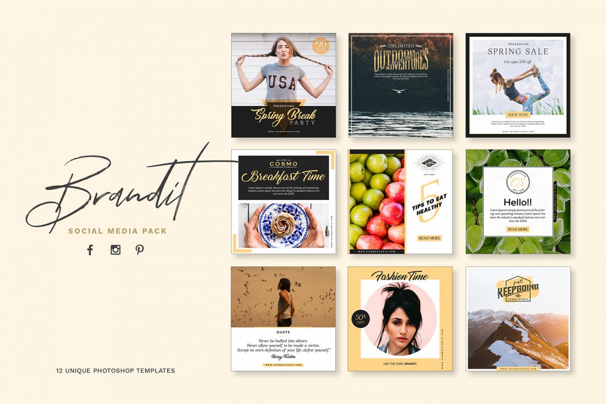 Brandit Social Media Pack example image 1